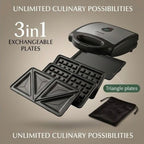 Dessini KD-800T 3-in-1 Sandwich Maker & Grill Press – 2000W Professional Series