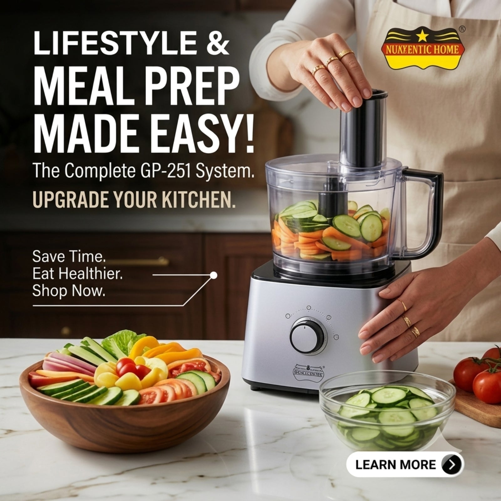 Romantic Hume Multi-Functional Kitchen System – Food Processor, Blender & Slicer
