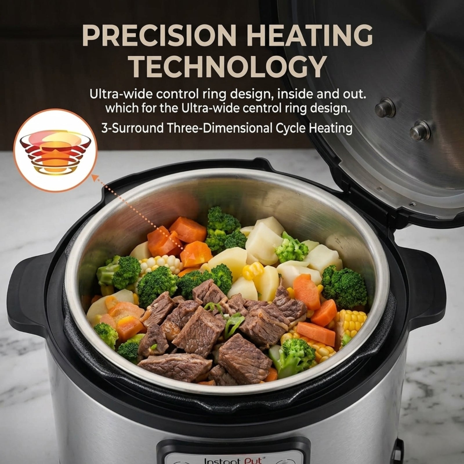 Olympia OE-3384-12 Electric Digital Pressure Cooker – 12.5L 10-in-1 Multi-Cooker