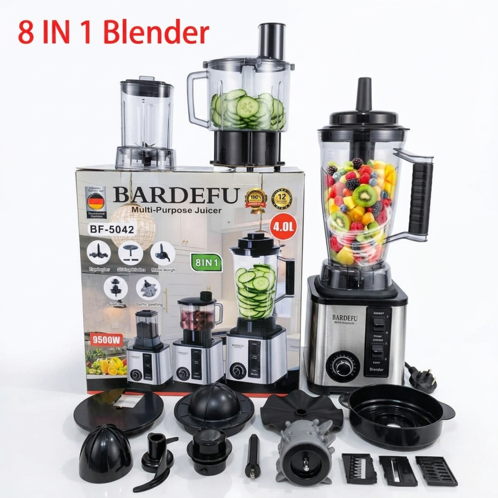 Bardefu 8-in-1 Multi-Purpose Juicer Blender 9500W – BF-5042 (4.0L)
