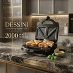 Dessini KD-800T 3-in-1 Sandwich Maker & Grill Press – 2000W Professional Series
