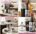 Dessini Regina 4-in-1 Juicer Blender Grinder & Chopper 1000W | 85mm Feed Tube | Model 222