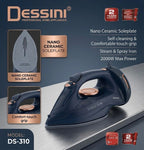 Dessini DS-310 Steam & Spray Iron 2000W – Nano Ceramic Soleplate