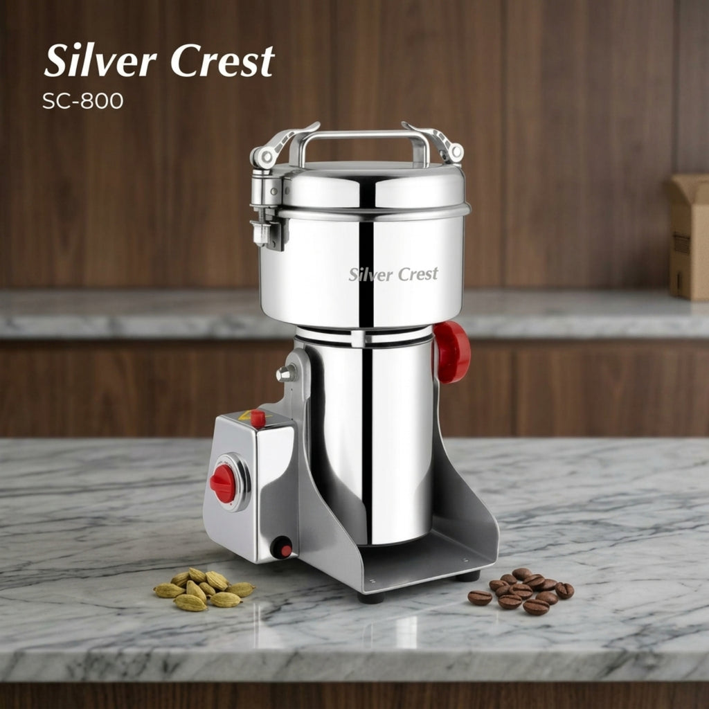 Silver Crest SC-800 Electric Spice & Coffee Grinder – Stainless Steel