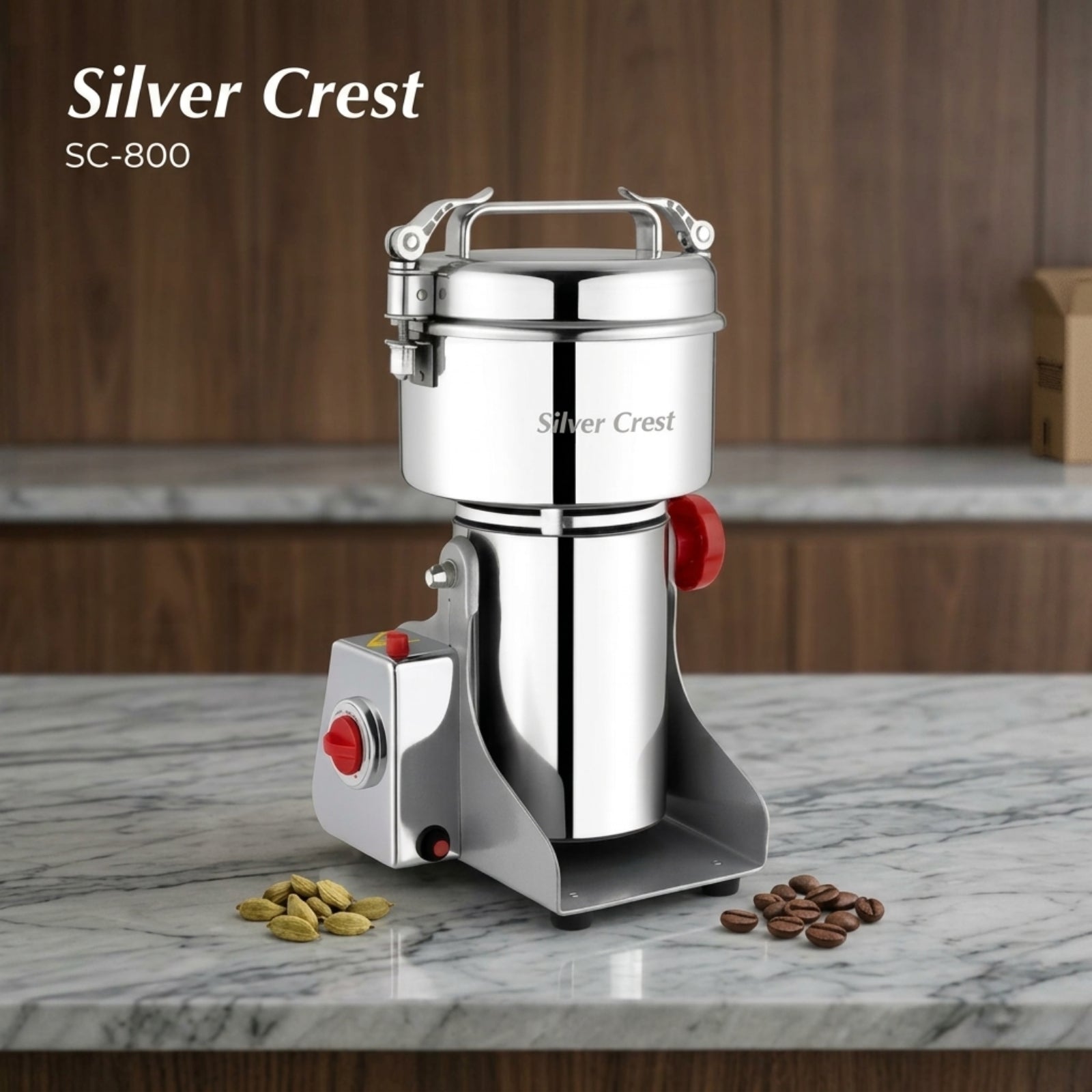 Silver Crest SC-800 Electric Spice & Coffee Grinder – Stainless Steel