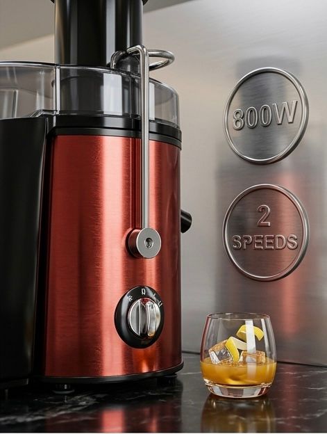 Silver Crest YM-01 Stainless Steel Juice Extractor – 800W, 2-Speed Centrifugal Juicer