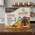 Messi Pressure Cooker 8 Liter – Alloy Metal | Baba Rehman Foundry