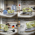 Slivers Criest SC-9820 Heavy Duty Dry Iron 1600W – German Technology | Ceramic Soleplate