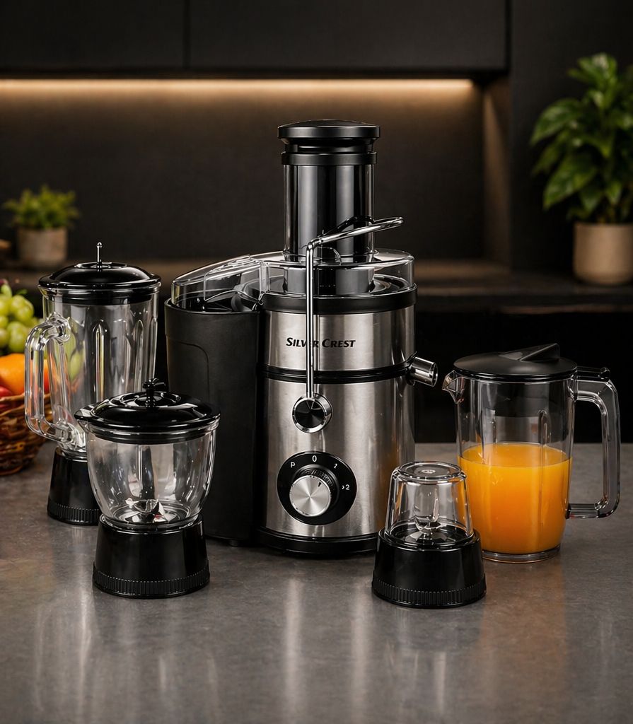 Silver Crest Stainless Steel Juicer 1000W – SC-777 | Multi-Function with Copper Motor