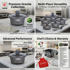 Telford Insignia Granite Cookware Set 17-Piece | Induction Ready | Eco Non-Stick | 1-Year Guarantee | Made in UK