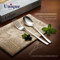 Unique Germany 12-Piece Stainless Steel Cutlery Set – Professional 18/10, 6 Forks & 6 Spoons